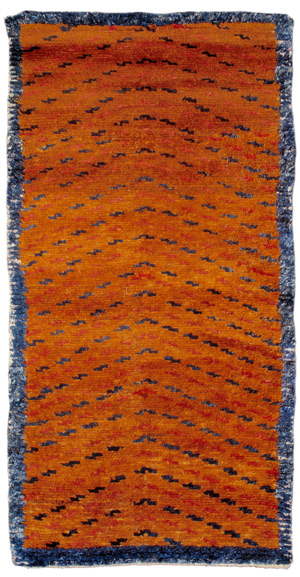 An abstract tiger rug from the Piccus Collection Photographs by Don Tuttle
